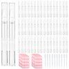 50 Pack 3 ML Transparent Twist Pens 10 Pcs dropper Empty Cuticle Nail Oil Pen Nail Applicators with Brush Tip Cosmetic Lip Gloss Containers Applicators with 10 labels Eyelash Growth Liquid Tube