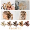 Cobinaan Medium Matte Rectangle Claw Hair Clips for Women Girls, 2 x 1 x 1.8 inch, 8pcs Warm Color, Nonslip Hair Jaw Clips for Thin/Medium Thick Hair
