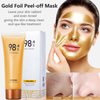 Gold Peel Off Mask, 98.4% Gold Foil Peel-Off Face Mask Anti-Wrinkle, Anti-Aging Golden Exfoliating Mask, Blackhead Remover Mask for Moisturizing Deep Cleansing(2PCS)