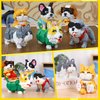 QLT QIAOLETONG Cute Animal Micro Mini Building Blocks Kit, Orange Cat Micro Bricks Building Toys for Adults, Party Favors for Kids 8-12+, Birthday Gift, Carnival Prizes (834 PCS)