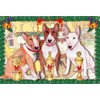 Pipsqueak Bull Terrier Christmas Cards : 10 Holiday Cards with Red Envelopes - ADORABLE!