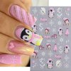 Christmas Nail Stickers for Nail Art, Santa Claus Tree Christmas Nail Art Stickers 4PCS 5D Embossed Snowflake Gingerbread Man Penguin Cake Xmas Nail Decals Manicure Supplies for Nail Art Decorations ﻿