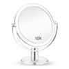 Fabuday Magnifying Makeup Mirror Double Sided, 1X 10X Magnification Mirror, Table Top Vanity Mirror, Transparent