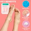 Patchology Rosé Toes Moisturizing Foot Mask – Shea Butter & Strawberry Scented Booties for Dry, Cracked Feet, Disposable Spa Socks with Resveratrol for Soothing Foot Care, Self-Care Essentials