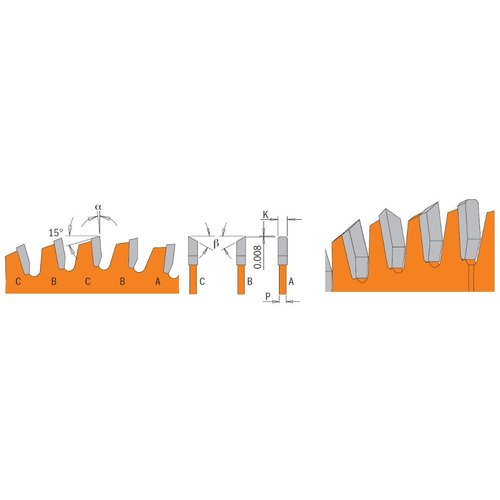 CMT 219.060.08 Industrial Sliding Compound Miter & Radial Saw Blade, 8-1/2-Inch x 60 Teeth 4/30° ATB+1TCG Grind with 5/8-Inch Bore, PTFE Coating