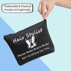 JXGZSO Hairdresser Gift Hair Stylist Gift Because Badass Miracle Worker Isn't An Official Job Title Hair Dryer Makeup Bag (hair stylist black)