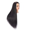 Hairingrid 26"-28" Mannequin Head Hair Styling Training Head Manikin Cosmetology Doll Head Synthetic Fiber Hair and Free Clamp Holder (Black)