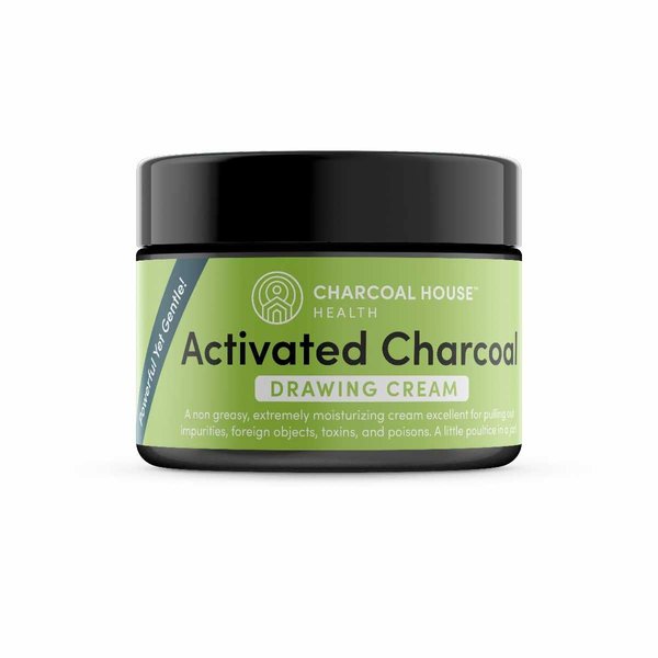 2oz Activated Charcoal Drawing Cream Gentle Moisturizing An adsorbent cream to pull out impurities, foreign objects, toxins & poisons - 'A little poultice jell in a jar!' Skin issues & care