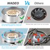 WADEO 3900W Windproof Camping Gas Stove, Portable Backpacking Stove with Piezo Ignition, 1LB Propane Tank Adapter, Butane Adapter for Outdoor Camping, Hiking and Picnic