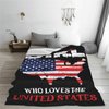 American Girl Throw Blanket Just A Girl Who Loves United States Decor Blanket Super Cozy Plush Lightweight Soft Plush Flannel Fleece Blanket Gifts for Girls Boys Kids Women for Sofa Bed Couch 40"X50"