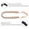 Hairro Braided Hairband Plaited Headband with Synthetic Hair - Elastic Stretch 3 Strands For Women Girls 27g #26/613 Blonde