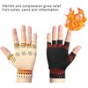 Chargen Arthritis Gloves Compression Gloves Fingerless Gloves Magnetic Anti-Arthritis Therapeutic Therapy Fingerless Gloves Relief Hand Pain Relief Heal Joints Relief ((Nude)