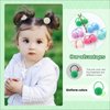 inSowni 30 Pieces/15 Pairs Cute Hair Ties with 3cm/1.2" Pompom Ball Rubber Bands Pigtail Ponytail Holders Hair Scrunchies for Baby Girls Infants Toddlers Kids Teens Thin Hair