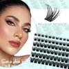 Hermosa Florence Flair Vegan cruelty free Mink Eyelashes Clusters Set 72 D Curl 8mm-16mm Wispy Lash clusters Individual Lashes 10-18mm Extensions HMFD22