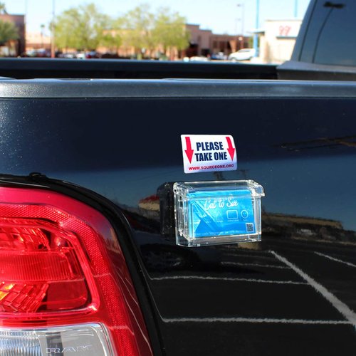 Source One LLC Clear Outdoor Magnetic Business Card Holder (GAB-MAG)