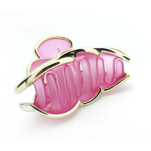 Meilliwish Leaf Cute Women Hair Claw Clip 1 PCS(D08)(Pink)