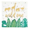 144 Piece Wild One Party Supplies for First Birthday Decorations with Safari Plates, Napkins, Cups, and Cutlery (Serves 24)