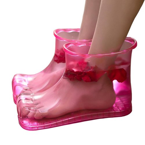 ARTIBETTER Home Slippers 2Pcs Foot Spa Shoes Foot Massager Foot Massage Boots Thermal Massage Bath Shoes Feet Care Accessories 16. 5cm Slipper