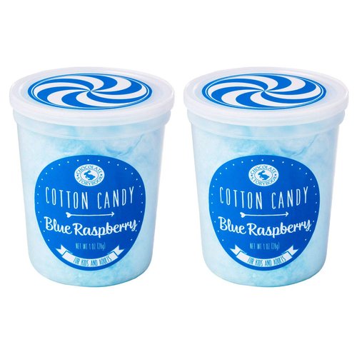 Blue Raspberry Gourmet Flavored Cotton Candy (2 Pack) – Unique Idea for Holidays, Birthdays, Gag ...