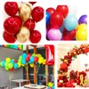 Pearl Red White Latex Balloons 12 Inch Red Confetti Balloon for Birthday Wedding christmas Bridal Baby Shower Decorations.50Pcs.