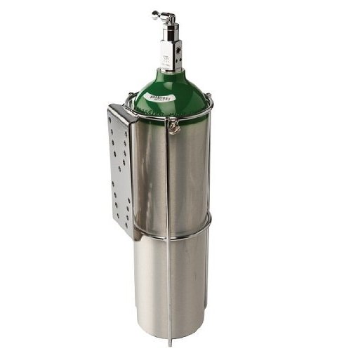 Compact Oxygen Tank Holder for Flat Surface Mounting D or E Size Cylinder - Tank NOT Included