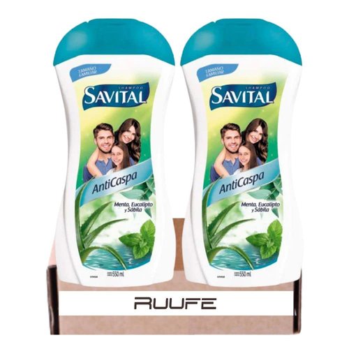 RUUFE Anti-Dandruff Shampoo (2 Pack) - Eucalyptus, Mint and Aloe Vera Formula - Colombian and Peruvian Inspired