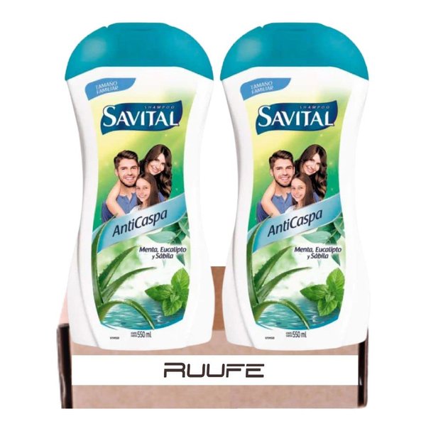 RUUFE Anti-Dandruff Shampoo (2 Pack) - Eucalyptus, Mint and Aloe Vera Formula - Colombian and Peruvian Inspired