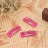 Chinco 24 Pcs Hot Pink Double Grip Hair Clips 2 Inch Metal Snap Hair Clips Women Hair Barrettes for Hair Making, Salon Supplies