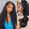 PXTPXT 360 Lace Front Wigs Human Hair Pre Plucked Deep Wave Lace Front Wigs Human Hair Wigs for Black Women with Baby Hair Natural Hairline Deep Culy 360 Full Lace Human Hair Wigs 22 Inch