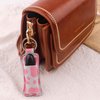 DMLSKY Chapstick Holder Keychain Lip Balm Holder Sleeve Pouch for Mini Lipstick, Cow Print