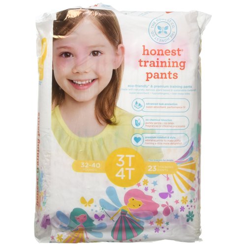 The Honest Company Disposable Training Pants, Fairies, 3T/4T, 23 ct