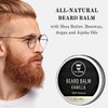 Striking Viking Vanilla Beard Balm - Styles, Strengthens & Softens Beards & Mustaches - Natural Beard Conditioner Wax with Organic Shea Butter, Tea Tree, Argan & Jojoba Oils (Vanilla)