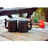 MyFancyCraft Gifts for Men Handmade Beer Mug Oak Wood Stainless Steel Cup Box Natural 0.3L 10oz Classic Brown