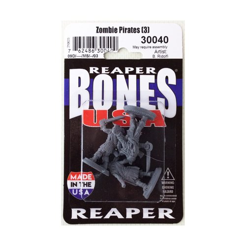 Dark Heaven Legends Zombie Pirates Miniature Figure 25mm Heroic Scale Reaper Bones USA Reaper Miniatures