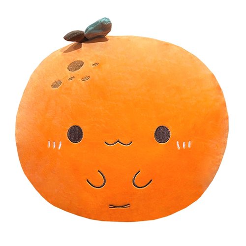 Goylmc Orange Plush Pillow, Fruit Stuffed Animal, Food Plush Pillow with Hand Pocket, Gift for Kids Adults (12.9 * 12.2in)