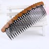 8 Pcs Plastic Wood Grain Fashion Retro Side Comb Hair Comb With 24 Teeth Teeth Comb Hair Pin Headwear Hair Accessories for Women Lady (Random Style)