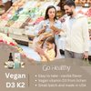Go Healthy Vitamin D3 K2 Drops for Kids - Contains 25mcg (1000IU) Vegan Liquid Vitamin D & 150mcg Vegan Liquid Vitamin K2 (MK7) Per Serving, Gluten Free, Non-GMO, Vanilla Flavor - 30 Servings