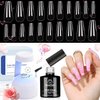 Beetles Gel Nail Kit Easy Nail Extension Set with 500Pcs Nail Tips Coffin Shape 5 In 1 Nail Glue Base Gel and Innovative Led Lamp Easy Diy Nails Art Home Gelly Tips