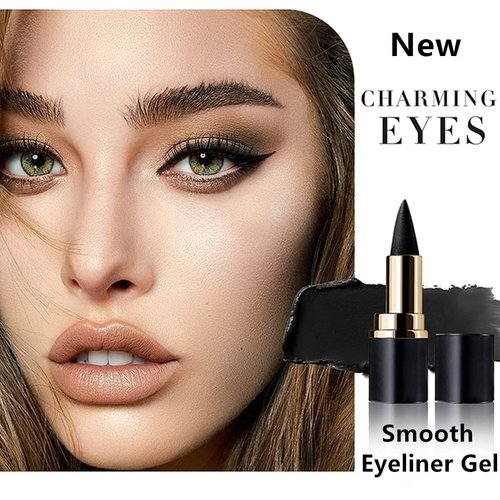 Go Ho Matte Grey Eyeliner Stick,Gel Eyeliner Stick,Creamy Smooth Dark Grey Eye-liner Pen Eyeliner Makeup Tattoo for Women(Gray)