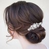 Foyte Wedding Hair Comb Silver Rhinestone Headpiece Crystal Hair Piece Bridal Hair Accessories Bride Hair Side Comb for Women and Brides