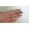 Generic Small copper tone metal blue stone alligator hair claw clip clamp fine hair