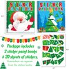 2PCS Christmas Crafts for Kids Ages 4-8 Sticker Paint Books Includes Elf Santa Penguins Snowman and More Designs Gift Party Create 20 Pictures Sticker Sheets are Separate
