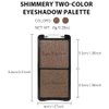FeiCuiYun Double color eye shadow, Eyeshadows Creamy, high pigment eye makeup palette, matte shimmer metal eye shadow powder, Blendable, Ultra-Pigmented, Easy to Apply, Matte & Shimmer, (05)