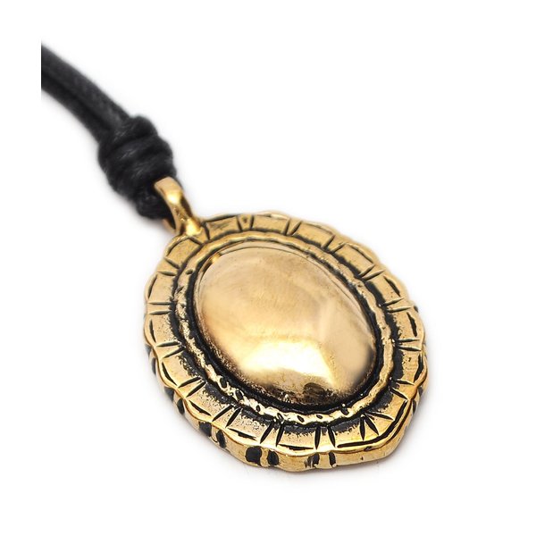 Vintage Amulet Handmade Brass Gold Necklace Pendant Jewelry