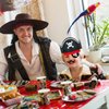 Fun Pirate Party Supplies Set - 153-Piece Fun Pack for Kids: Pirate Birthday, Adventure & Souvenir - Includes 12 Hats, 12 Eye Patches, 12 Swords, 12 Beards, 12 moustaches，100 Gold Coins & 5 Stickers