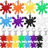 Taiyin Paint Splatter Keychains Art Party Favors Art Paint Party Decorations Art Party Keychains for Adults Gifts Art Themed Birthday Party Supplies Decorations(48 Pcs)