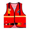 Kids Career Community Helper Dress Up Vest Costumes Firefighter Role Play Vest Cosplay Set for Career Day Halloween Party (Firefighter Color 1)