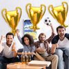 6 Packs Gold Champion Foil Balloons Championship Foil Trophy Balloon The First Prize Sport Balloons Basketball Soccer Football Anniversary Birthday Games Party Decorations