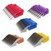 New Upgraded 5 Pcs Professional Colorful Hair Clipper Combs Guards Cutting Guides Fits for Most Wahl Replacement Guards Set, 1/8 Inch to 5/8 Inch(3-16mm)