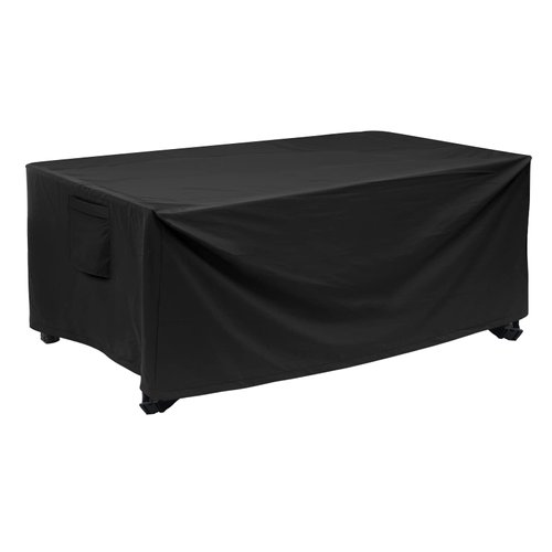 ZILOMI Patio Coffee Table Covers Waterproof, 480D Oxford Cloth Outdoor Rectangular Table Cover, Durable UV Water-Resistant Anti-Fading, Black 42" L X 24" W X 18" H